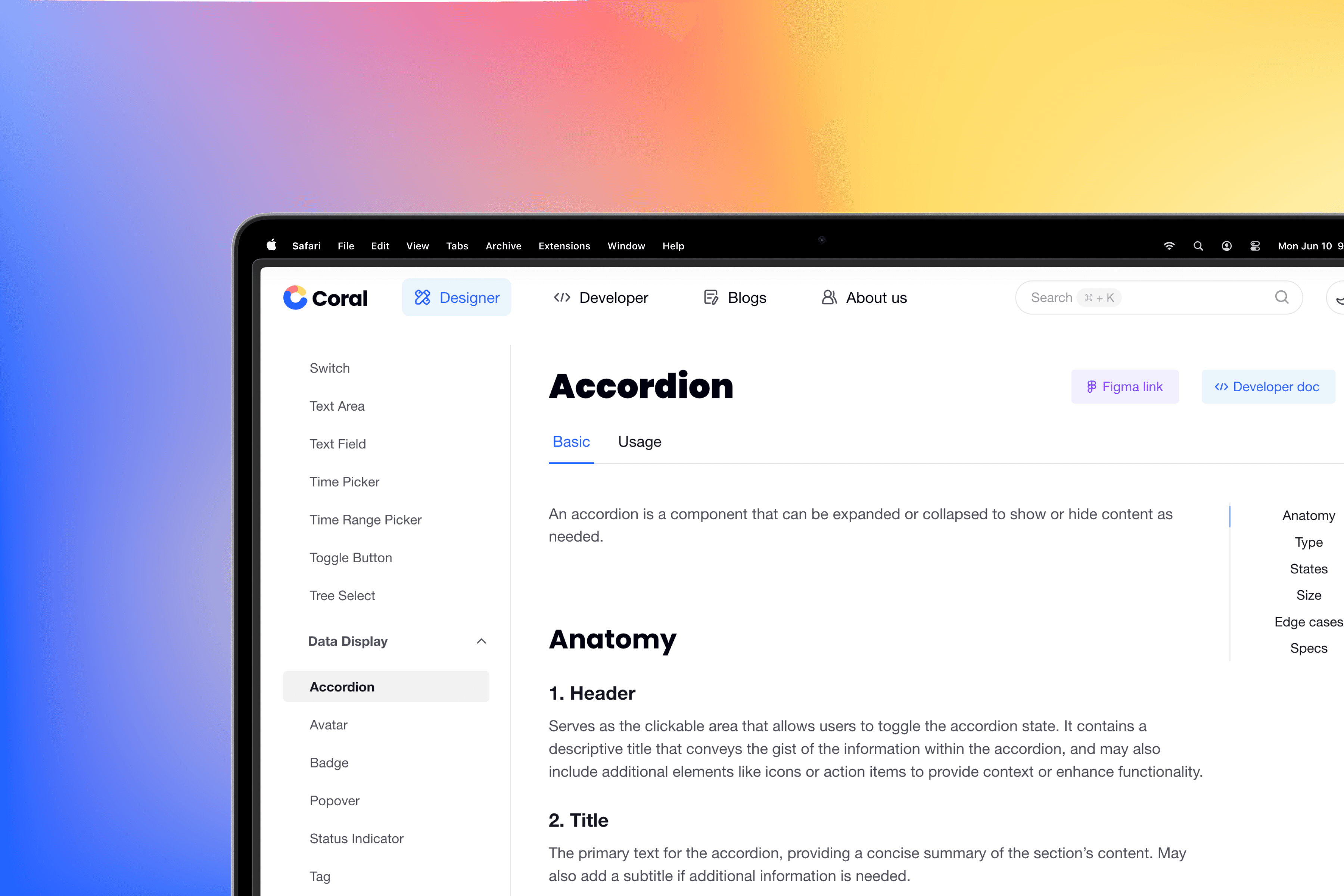 Design System: Accordion Component