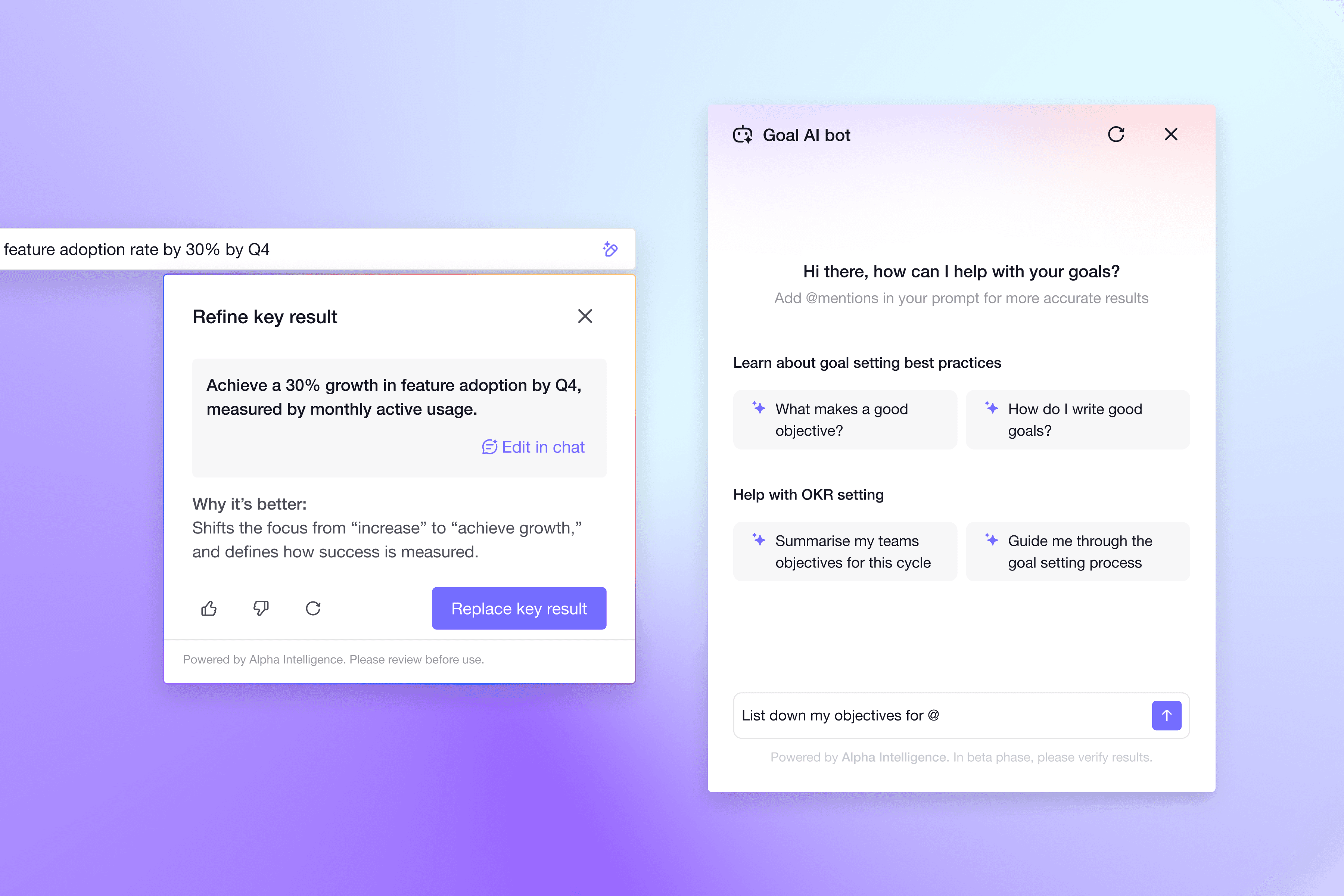 Designing an AI Powered Goal Setting Experience